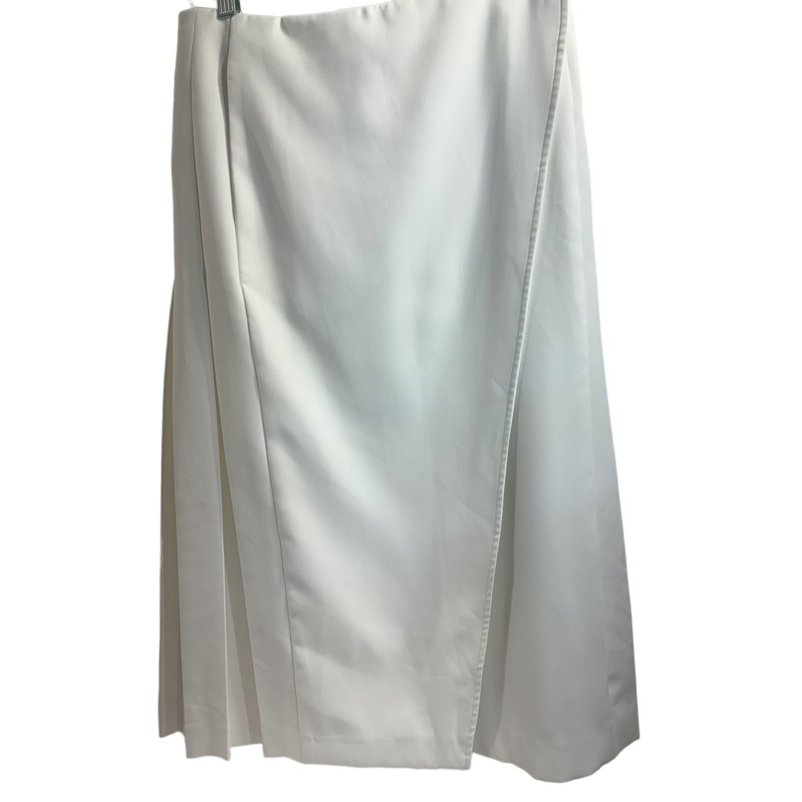 Beaufille Nwt Kari Wrap Skirt With Pleats White Size 10 Msrp $570 — image 5 of 6